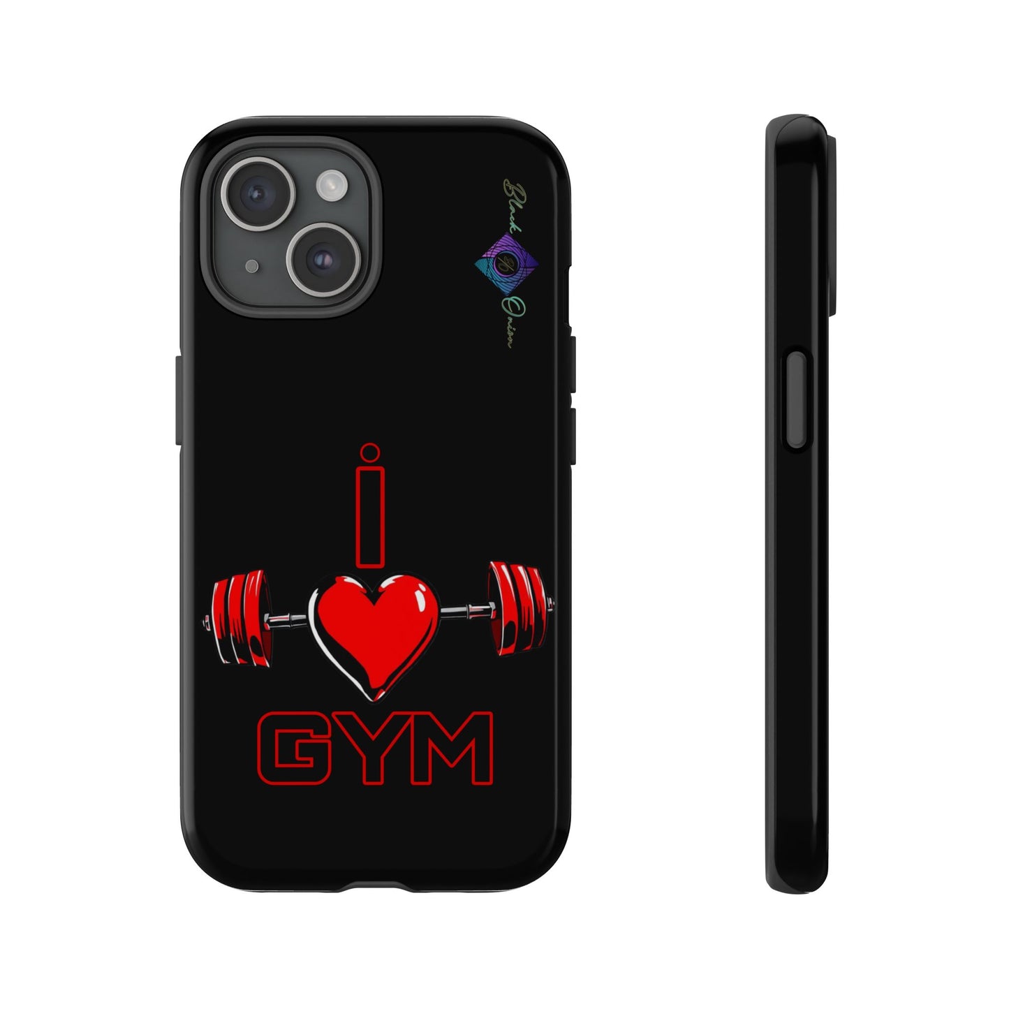 BlackOnion Brand New Phone Case - with Motivational Workout Motif’I Love Gym ‘💪🔥🫵