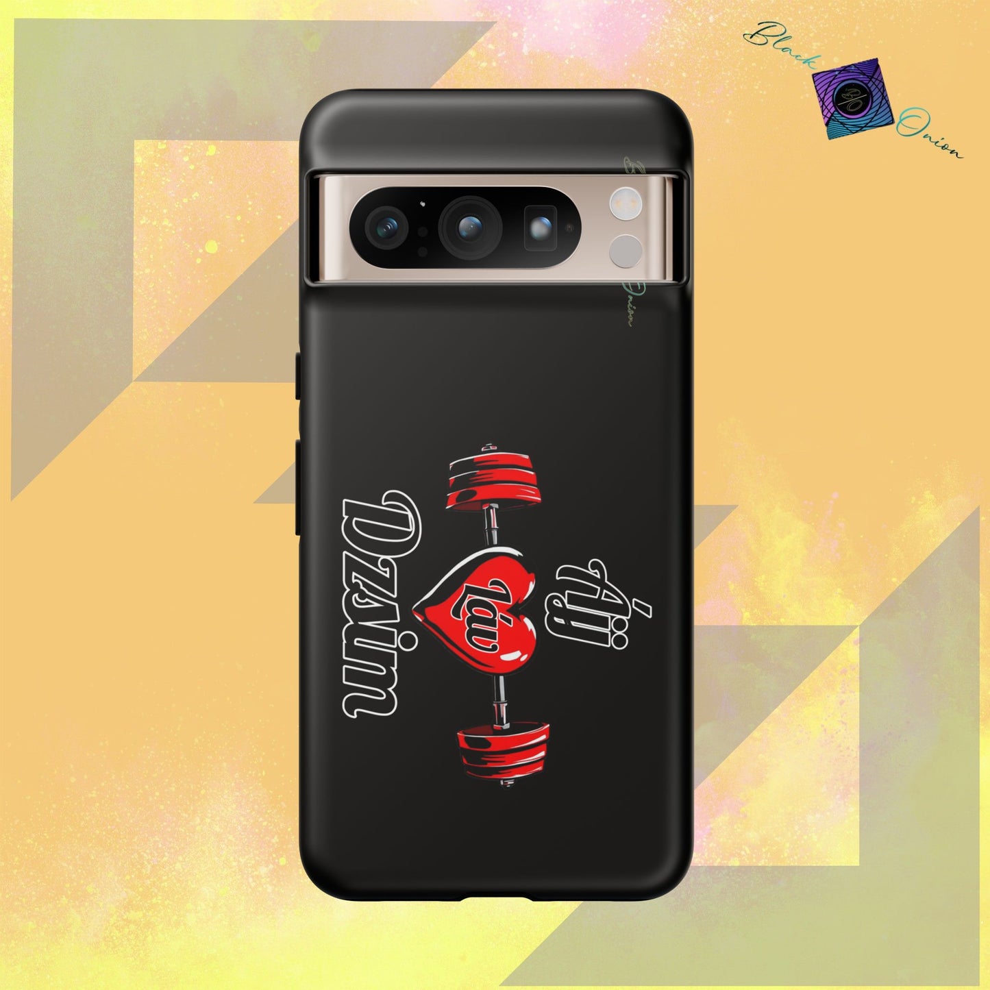 BlackOnion Brand New Phone Case - with Motivational Workout Motif’Ájj Láv Dzsim ‘💪🔥🫵