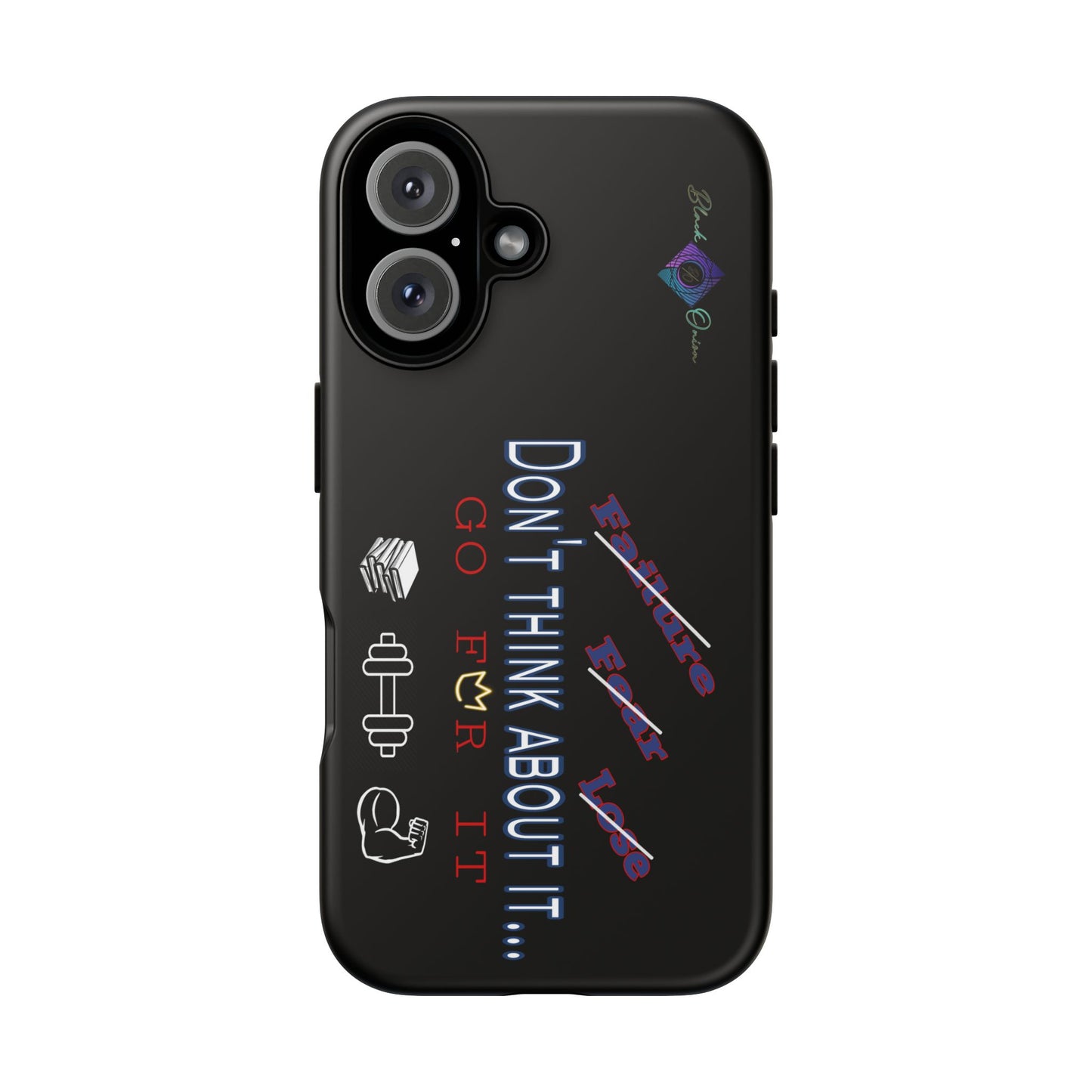 BlackOnion Brand New Phone Case - with Motivational Workout Motif’Don’t think ‘💪🔥🫵