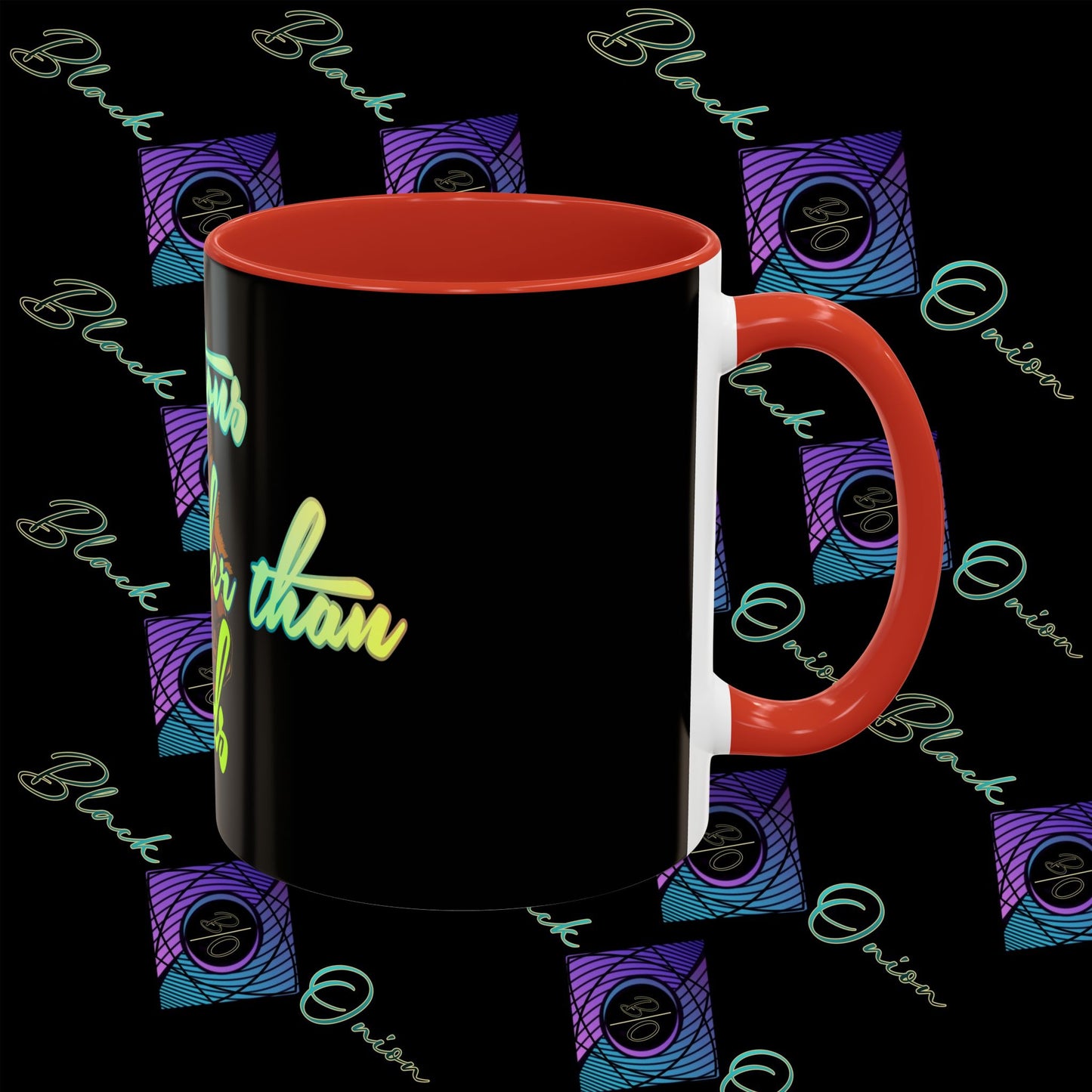 BlackOnion Coffee Mug - 11oz with Workout Motif ‘Actions speak lauder than words’🔥💪🫵
