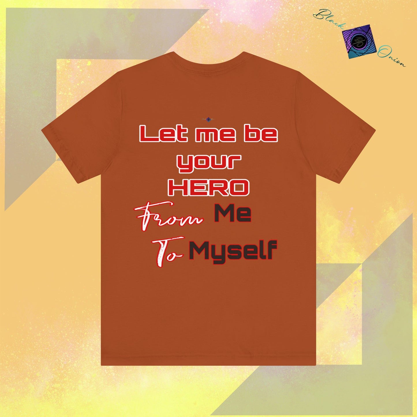 BlackOnion T-Shirt with Workout Motif “Let me be your Hero” 🫵🔥💪