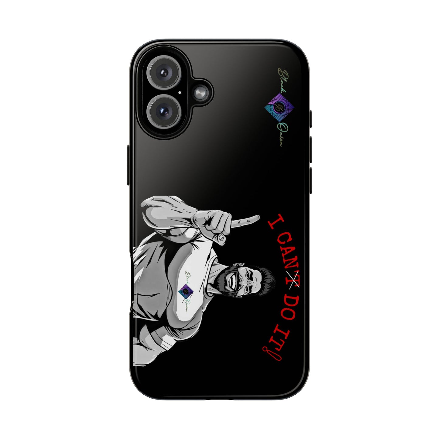 BlackOnion Brand New Phone Case - with Motivational Workout Motif’I Can Do It ‘💪🔥🫵