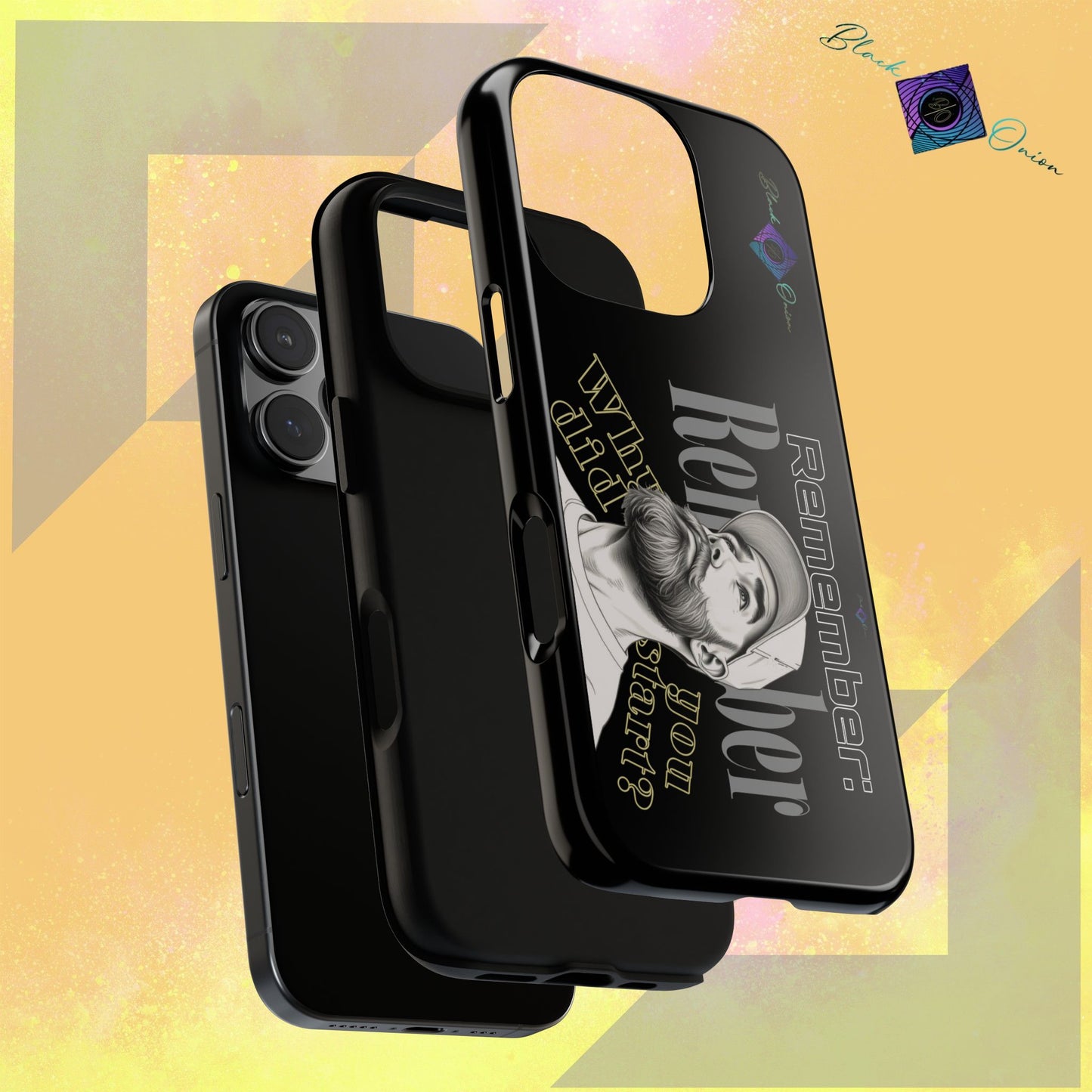 BlackOnion Brand New Phone Case - with Motivational Workout Motif’Remember ‘💪🔥🫵