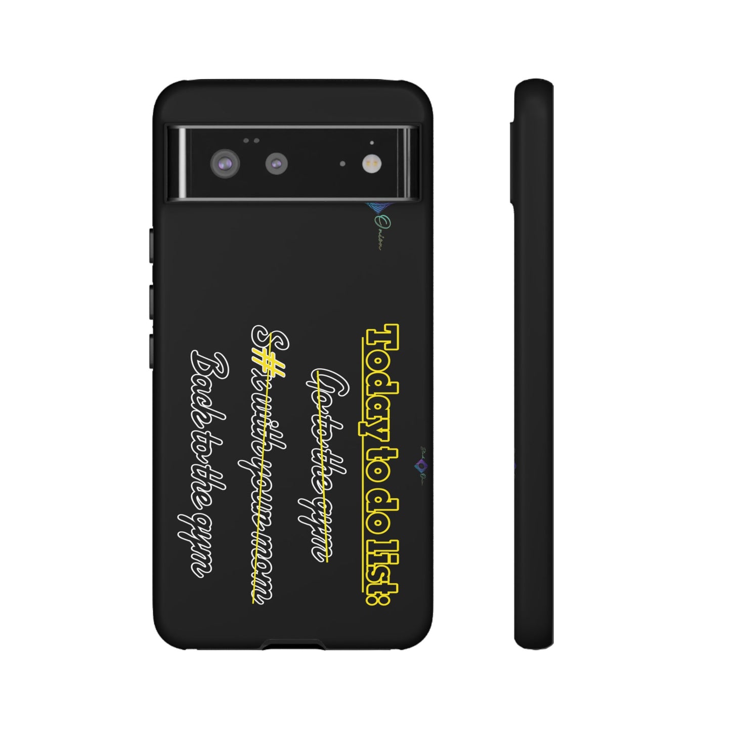 BlackOnion Brand New Phone Case - with Motivational Workout Motif’Today to do list ‘💪🔥🫵