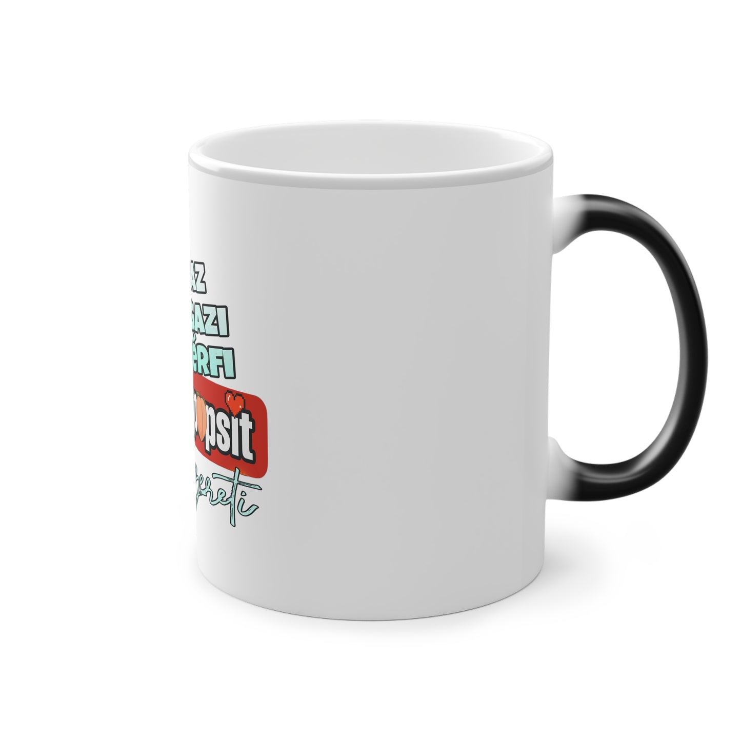 BlackOnion Color Changing Mug with Workout Motif ‘Az igazi férfi a kerek popsit szereti’ 💪🔥🫵