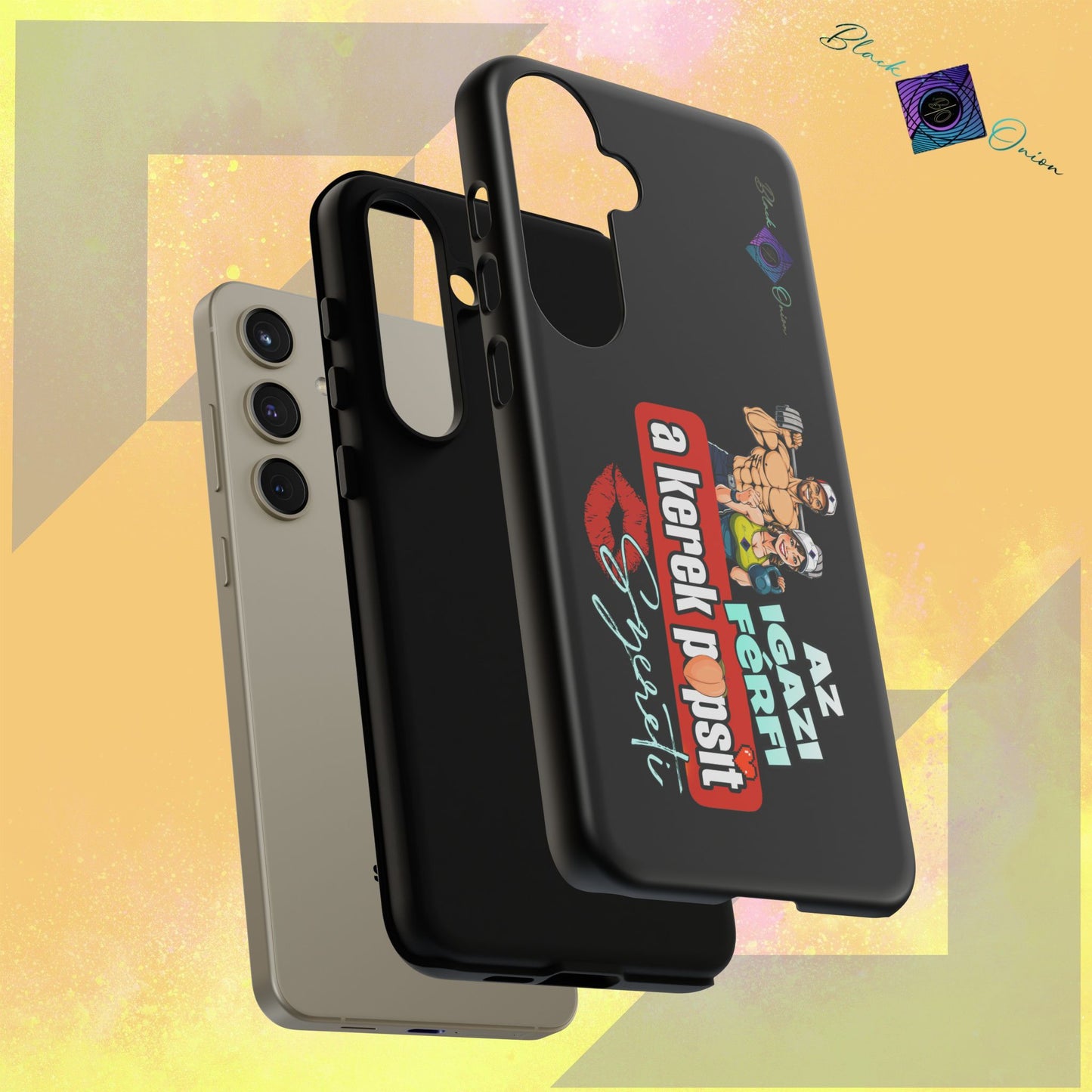 BlackOnion Brand New Phone Case - with Motivational Workout Motif ‘Az igazi férfi ‘💪🔥🫵