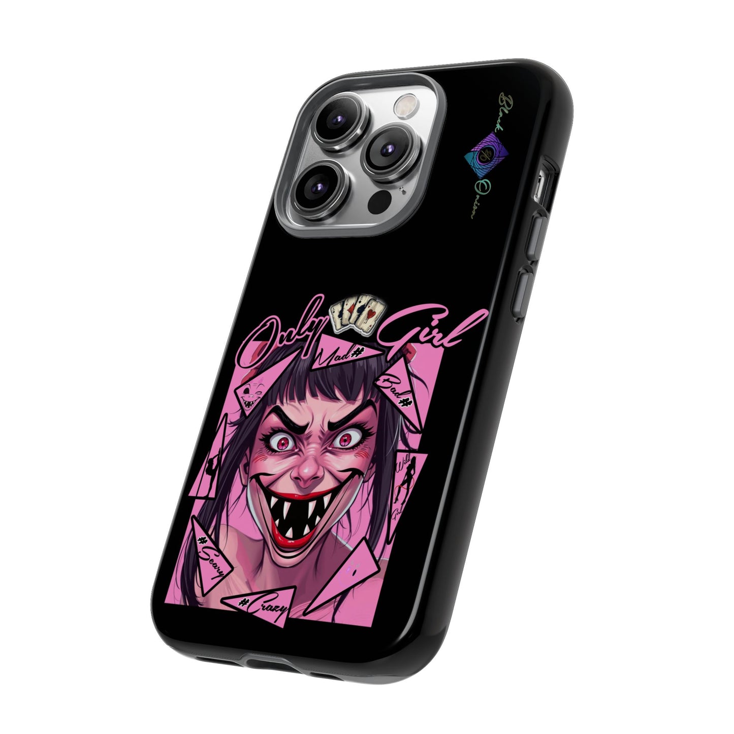 BlackOnion Brand New Phone Case - with Motivational Workout Motif’ Mad Girl💋🌸 ‘🔥🫵