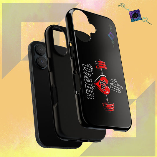 BlackOnion Brand New Phone Case - with Motivational Workout Motif’Ájj Láv Dzsim ‘💪🔥🫵