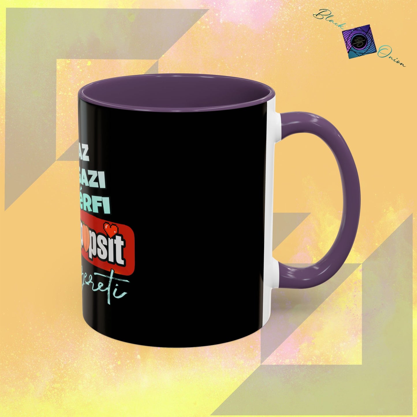 BlackOnion Coffee Mug Serial 2 with Workout Motif ‘Az igazi férfiak a kerek popsit szeretik ‘🫵🔥💪