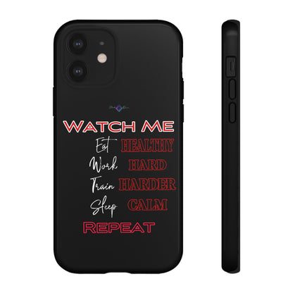 BlackOnion Phone Case -with Motivational Motif  'Watch Me' 💪🔥🫵