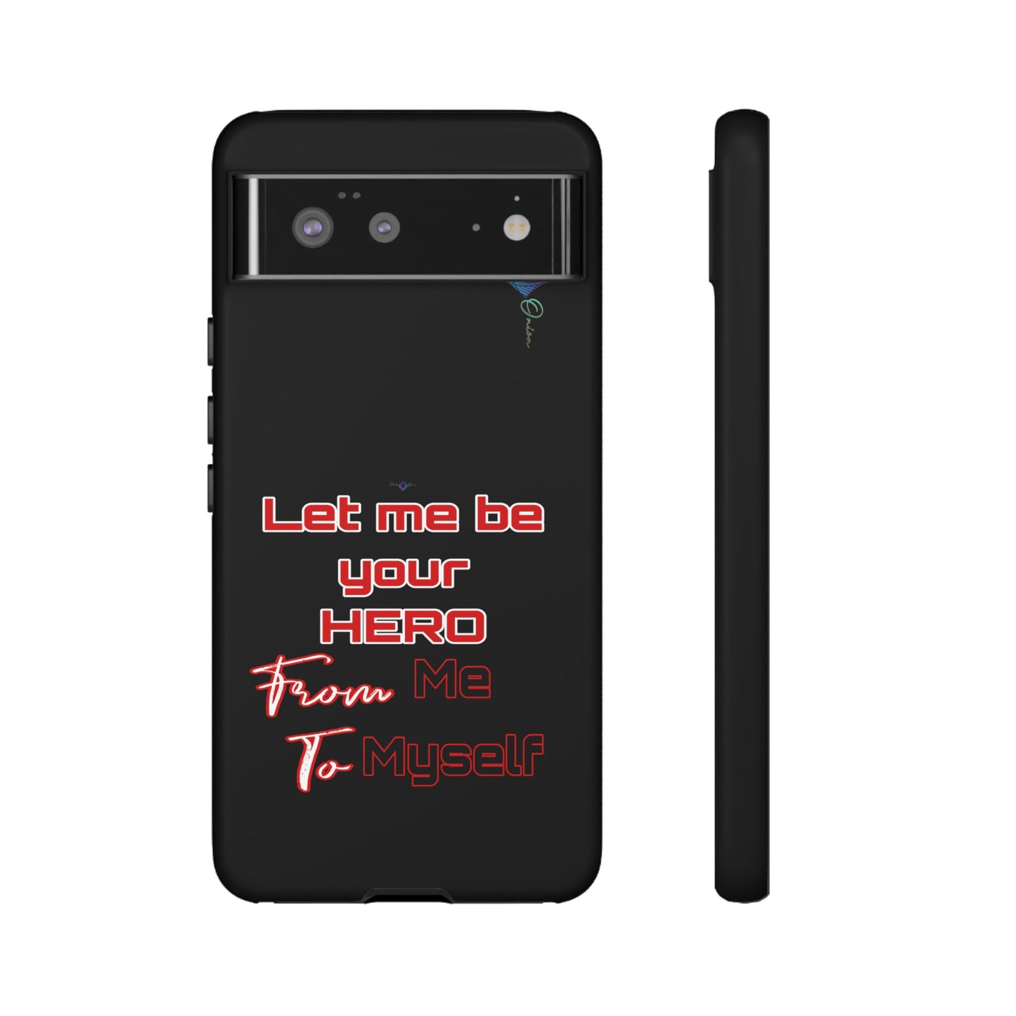 BlackOnion Brand New Phone Case - with Motivational Workout Motif’Let me be your Hero ‘💪🔥🫵