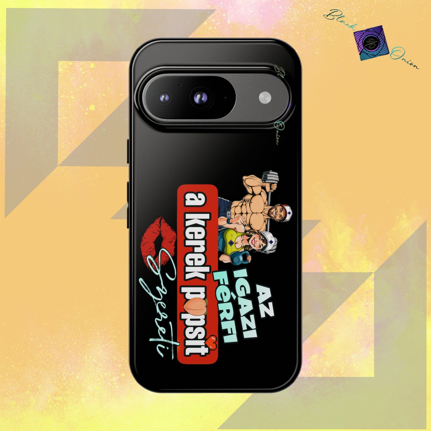 BlackOnion Brand New Phone Case - with Motivational Workout Motif ‘Az igazi férfi ‘💪🔥🫵