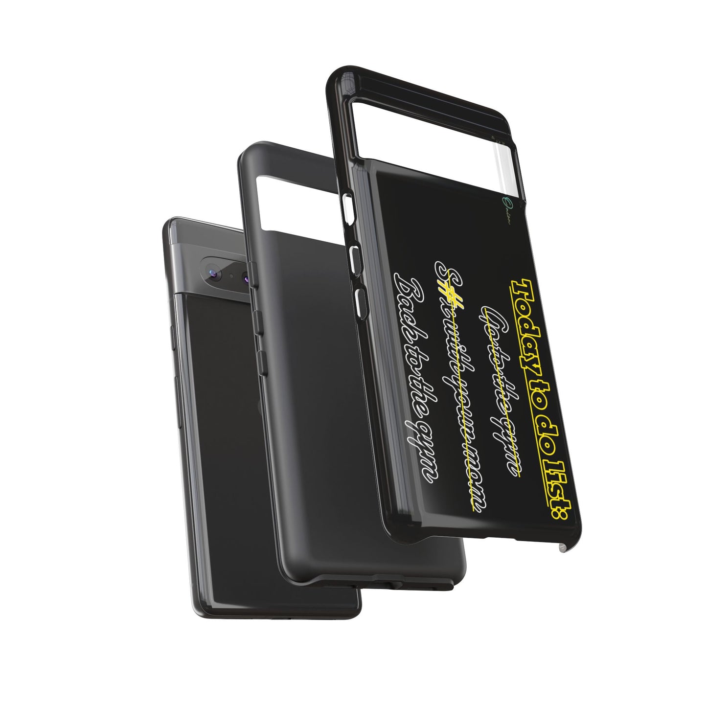 BlackOnion Brand New Phone Case - with Motivational Workout Motif’Today to do list ‘💪🔥🫵