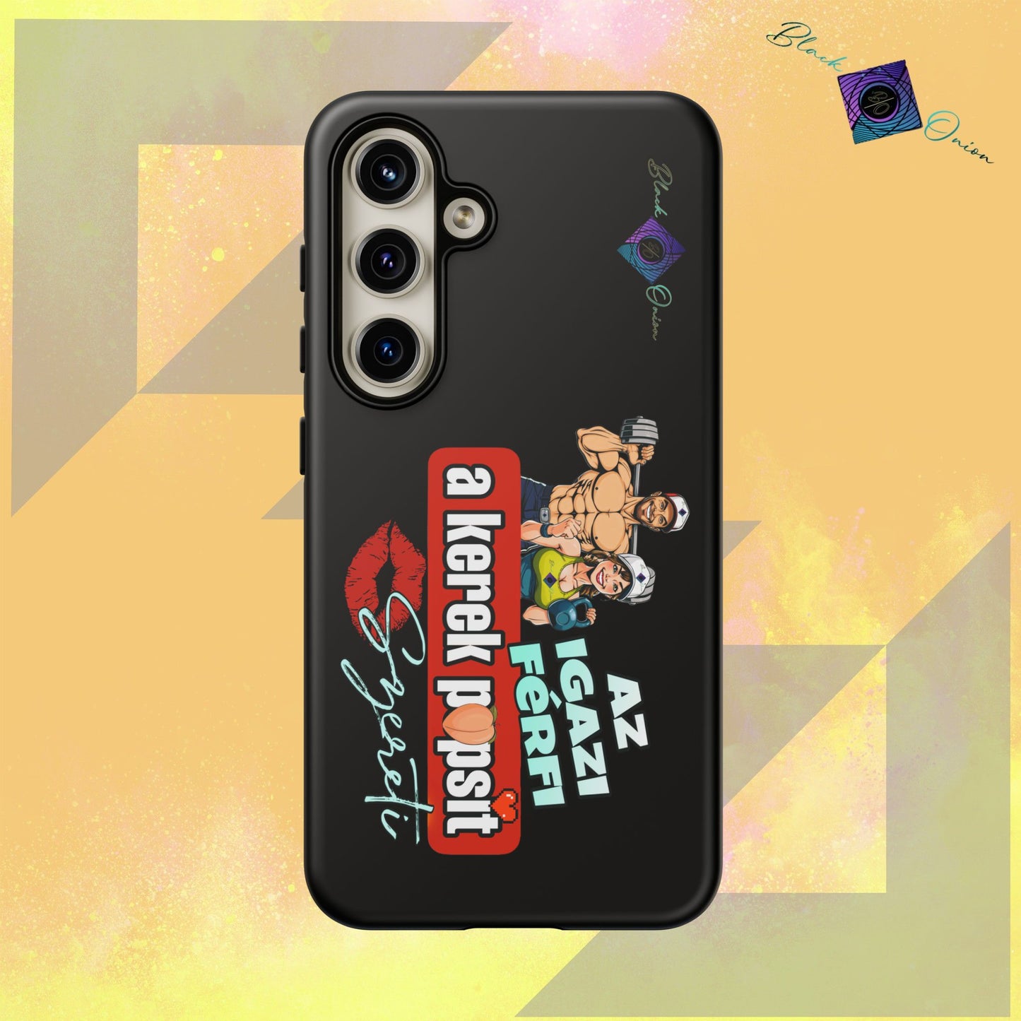 BlackOnion Brand New Phone Case - with Motivational Workout Motif ‘Az igazi férfi ‘💪🔥🫵