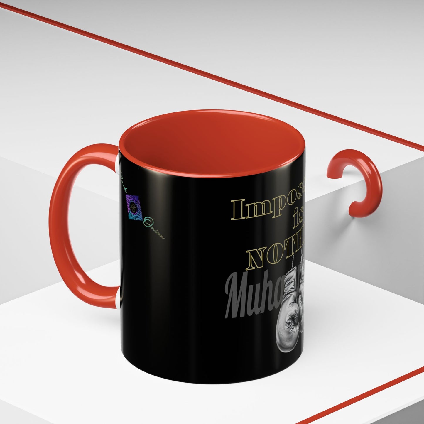 BlackOnion Coffee Mug - 11oz with Workout Motif ‘Impossible is nothing’🔥💪🫵