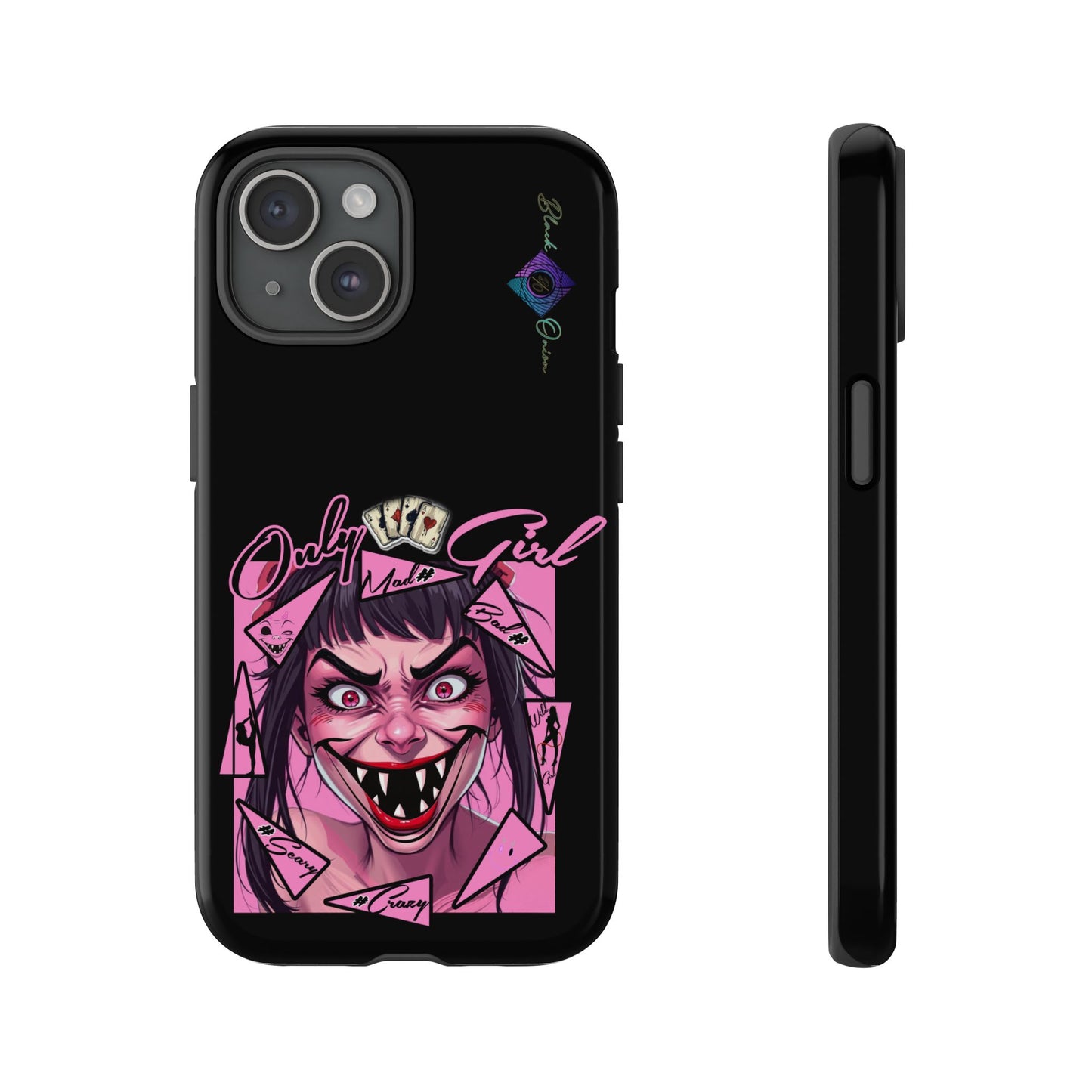 BlackOnion Brand New Phone Case - with Motivational Workout Motif’ Mad Girl💋🌸 ‘🔥🫵