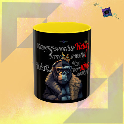 BlackOnion Coffee Mug - 11oz with Workout Motif ‘Victory 👑’🔥💪🫵