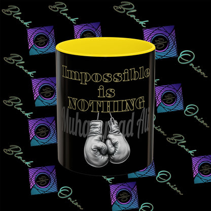 BlackOnion Coffee Mug - 11oz with Workout Motif ‘Impossible is nothing’🔥💪🫵