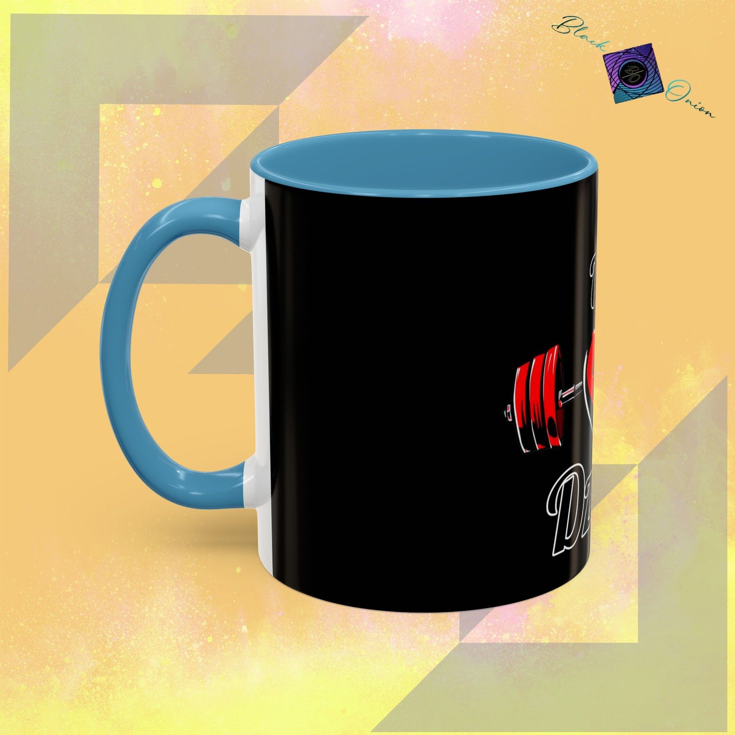BlackOnion Coffee Mug Serial 2 with Workout Motif ‘ÁjjLávDzsim ’🫵🔥💪