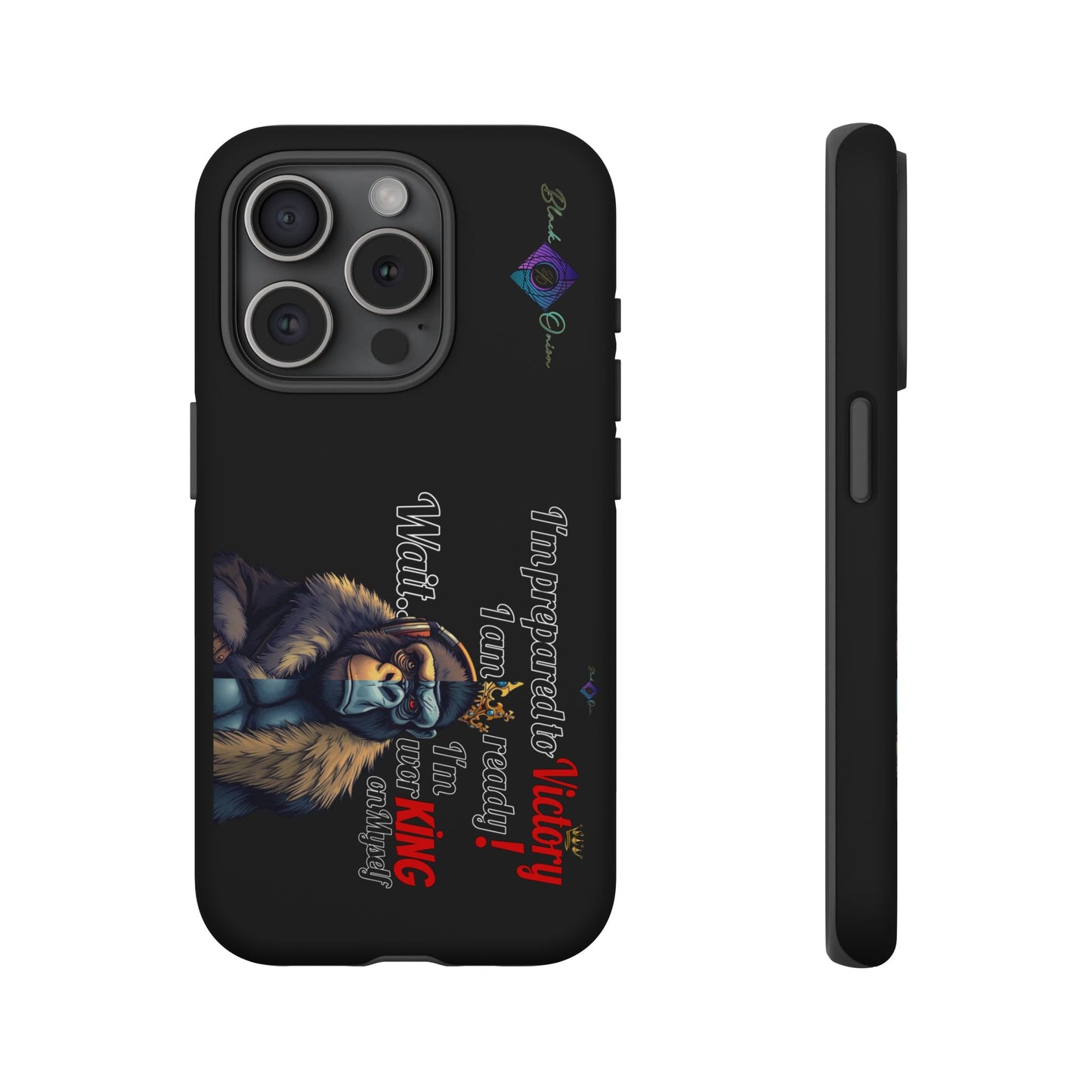 BlackOnion Brand New Phone Case - with Motivational Workout Motif’Victory 👑‘💪🔥🫵