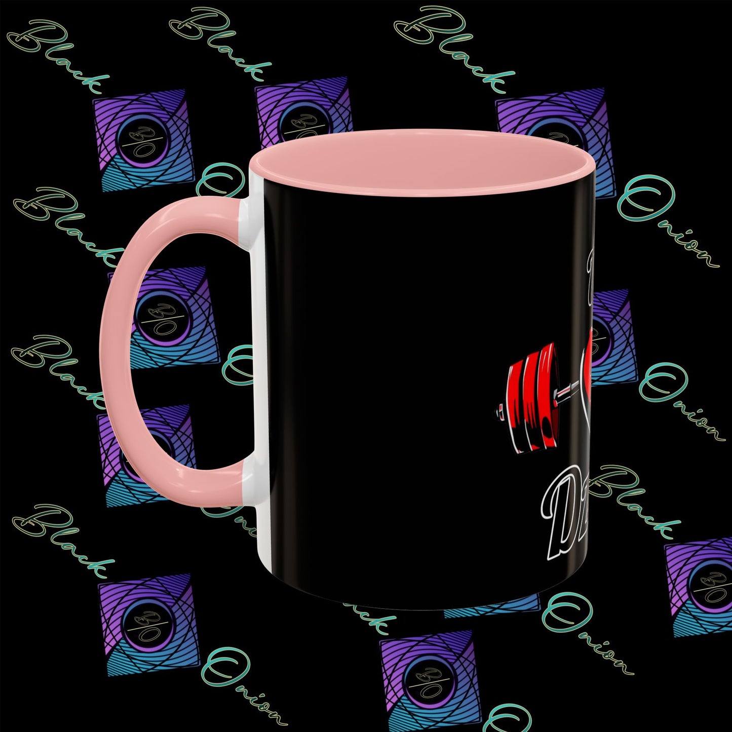BlackOnion Coffee Mug - 11oz with Workout Motif ‘ÁjjLávDzsi’🔥💪🫵