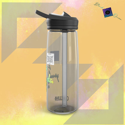CamelBak Eddy® Water Bottle with BlackOnion Brand and Workout Motif- "Actions Speak Louder Than Words" -25oz
