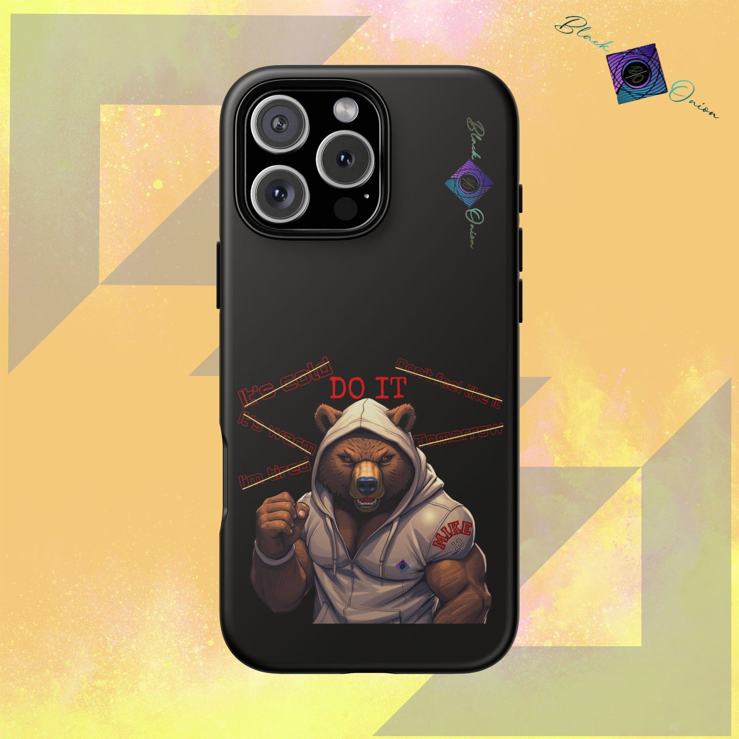 BlackOnion Brand New Phone Case - with Motivational Workout Motif’Do it ‘💪🔥🫵