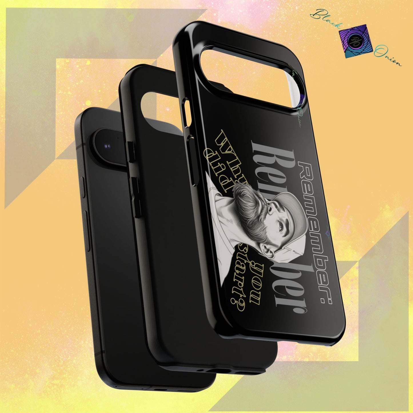 BlackOnion Brand New Phone Case - with Motivational Workout Motif’Remember ‘💪🔥🫵