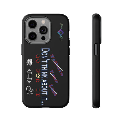 BlackOnion Brand New Phone Case - with Motivational Workout Motif’Don’t think ‘💪🔥🫵