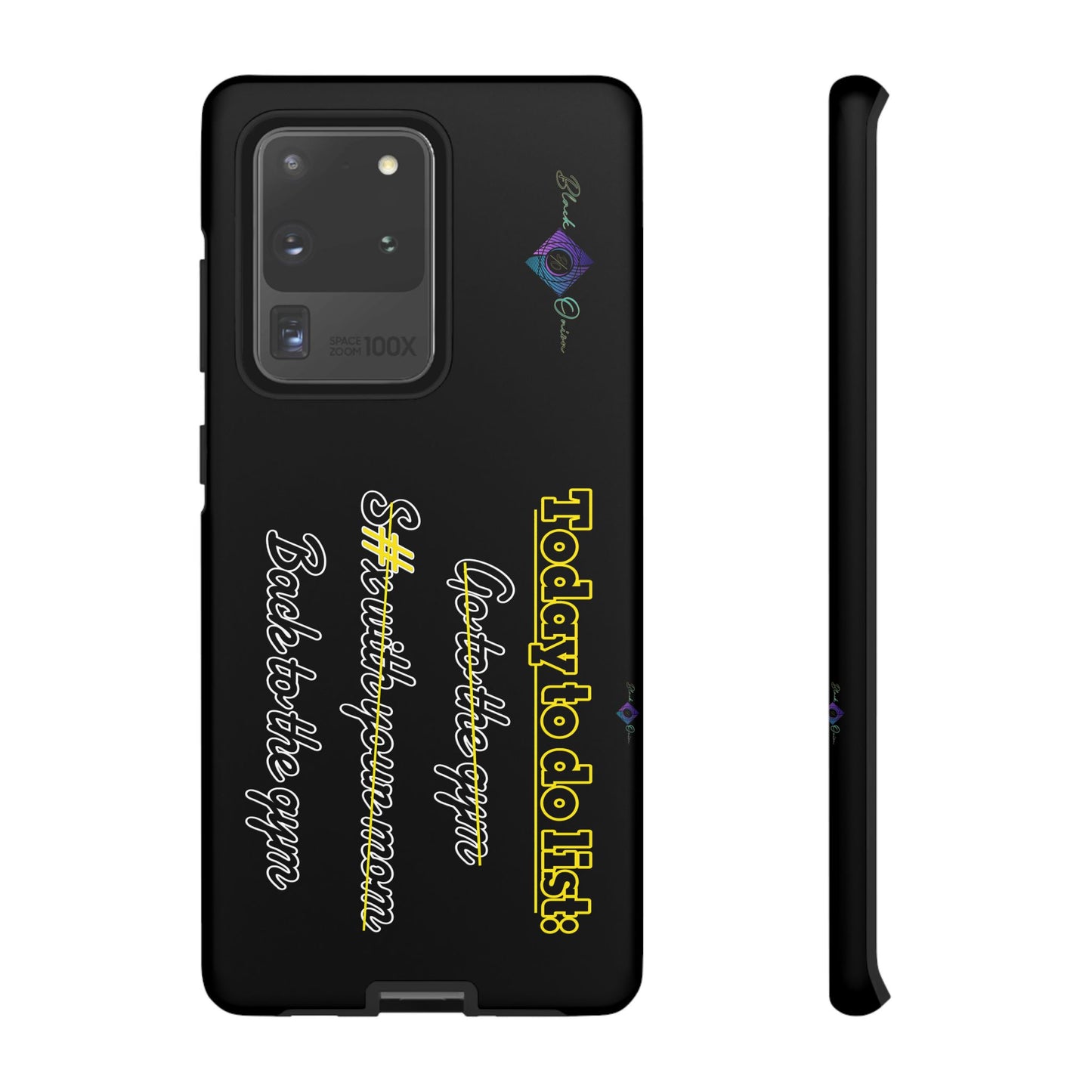 BlackOnion Brand New Phone Case - with Motivational Workout Motif’Today to do list ‘💪🔥🫵