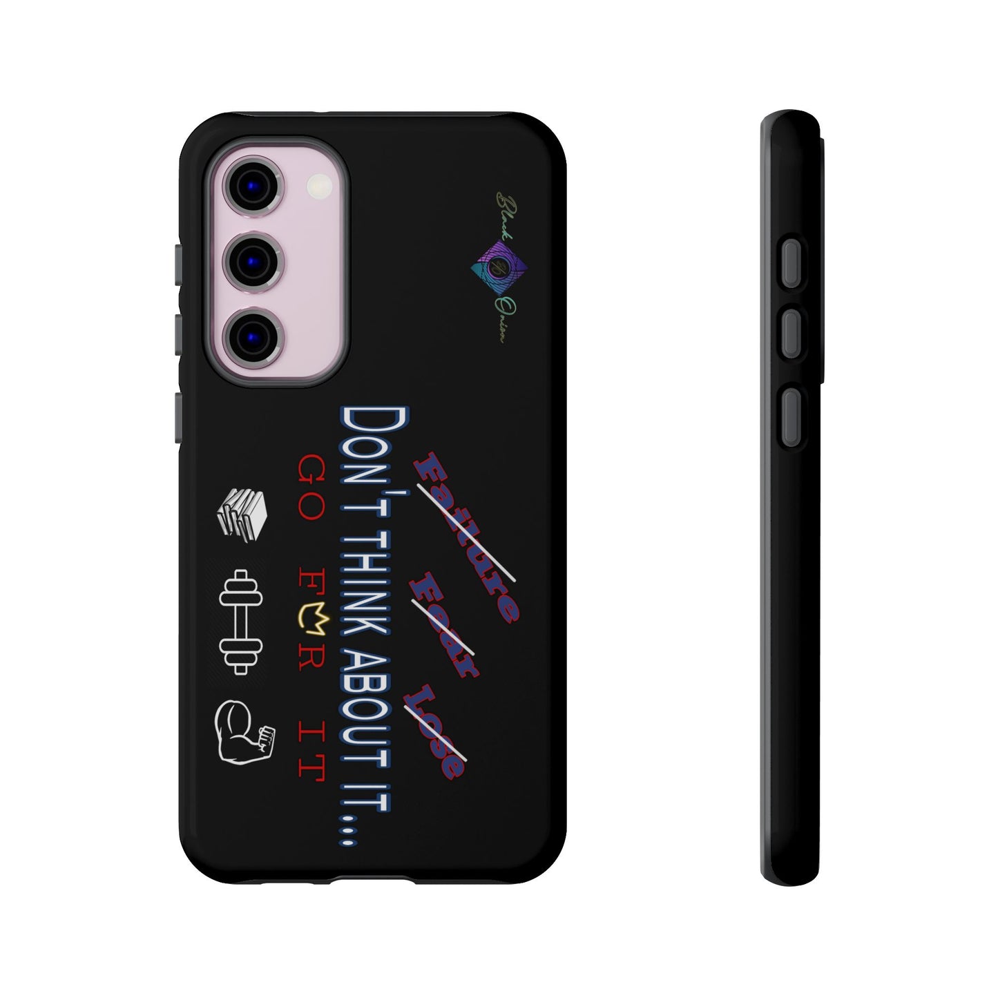 BlackOnion Brand New Phone Case - with Motivational Workout Motif’Don’t think ‘💪🔥🫵