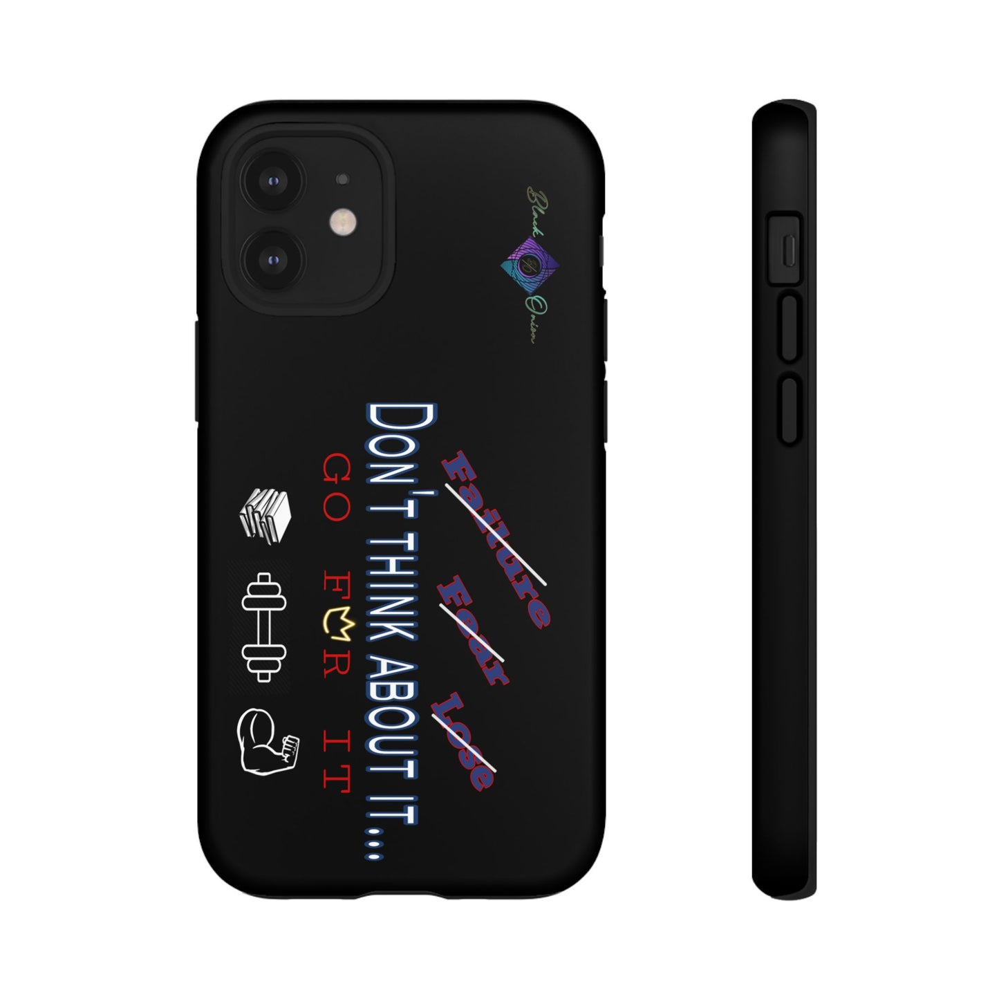 BlackOnion Brand New Phone Case - with Motivational Workout Motif’Don’t think ‘💪🔥🫵