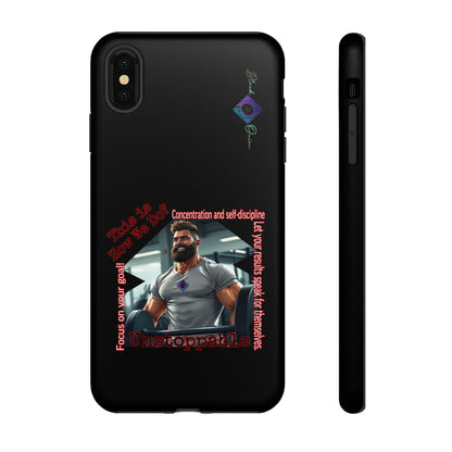 BlackOnion Brand New Phone Case - with Motivational Workout Motif’Unstoppable ‘💪🔥🫵