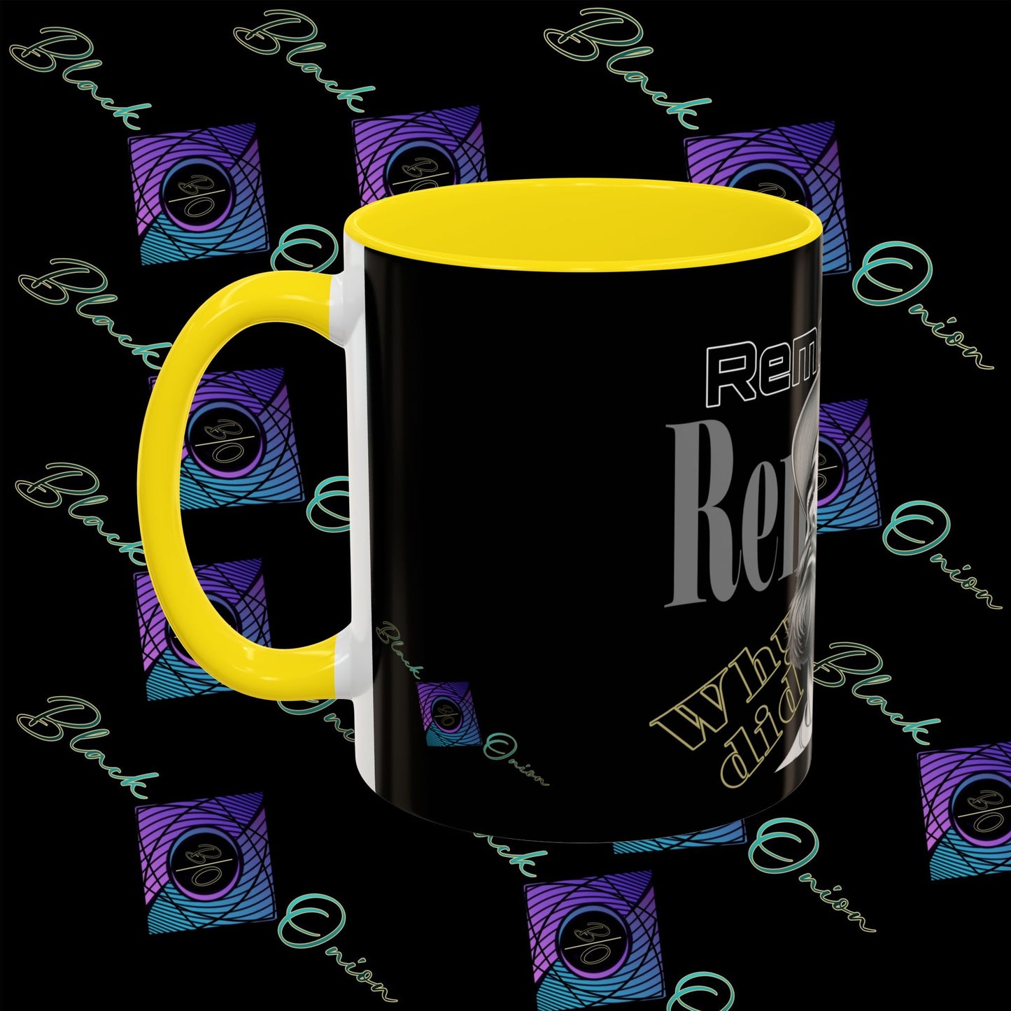 BlackOnion Coffee Mug 2 with Workout Motif ‘Remember V2’🫵🔥💪