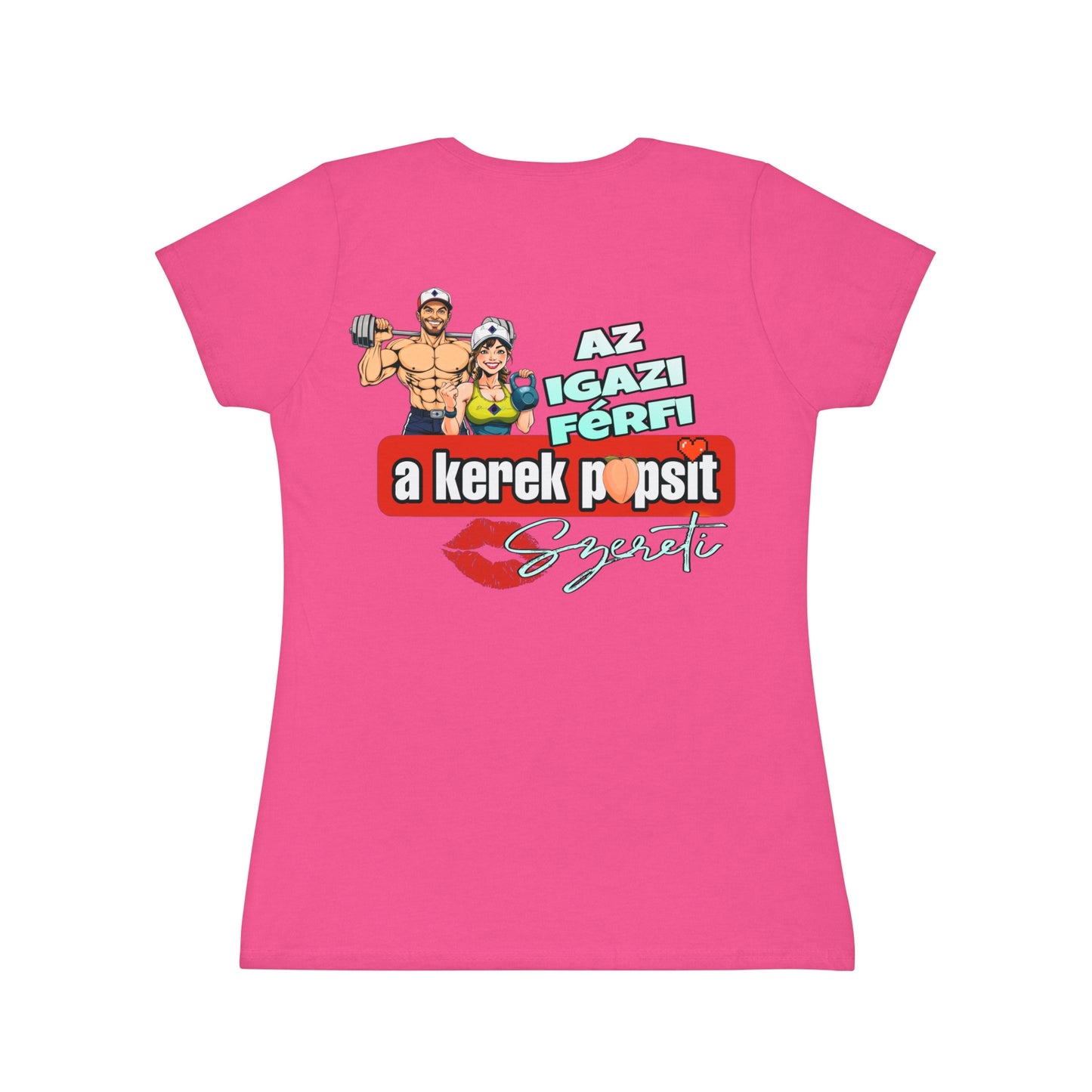BlackOnion Women's Iconic T-Shirt - with Workout Motif “Az igazi férfi”💯🌸💋