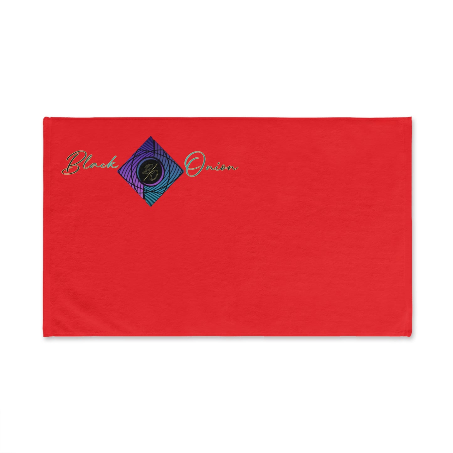 BlackOnion Chic Hand Towel with Stylish BlackOnion Design and Red colour 🔥💪