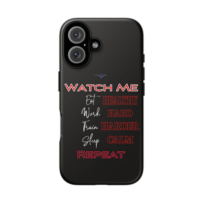 BlackOnion Phone Case -with Motivational Motif  'Watch Me' 💪🔥🫵