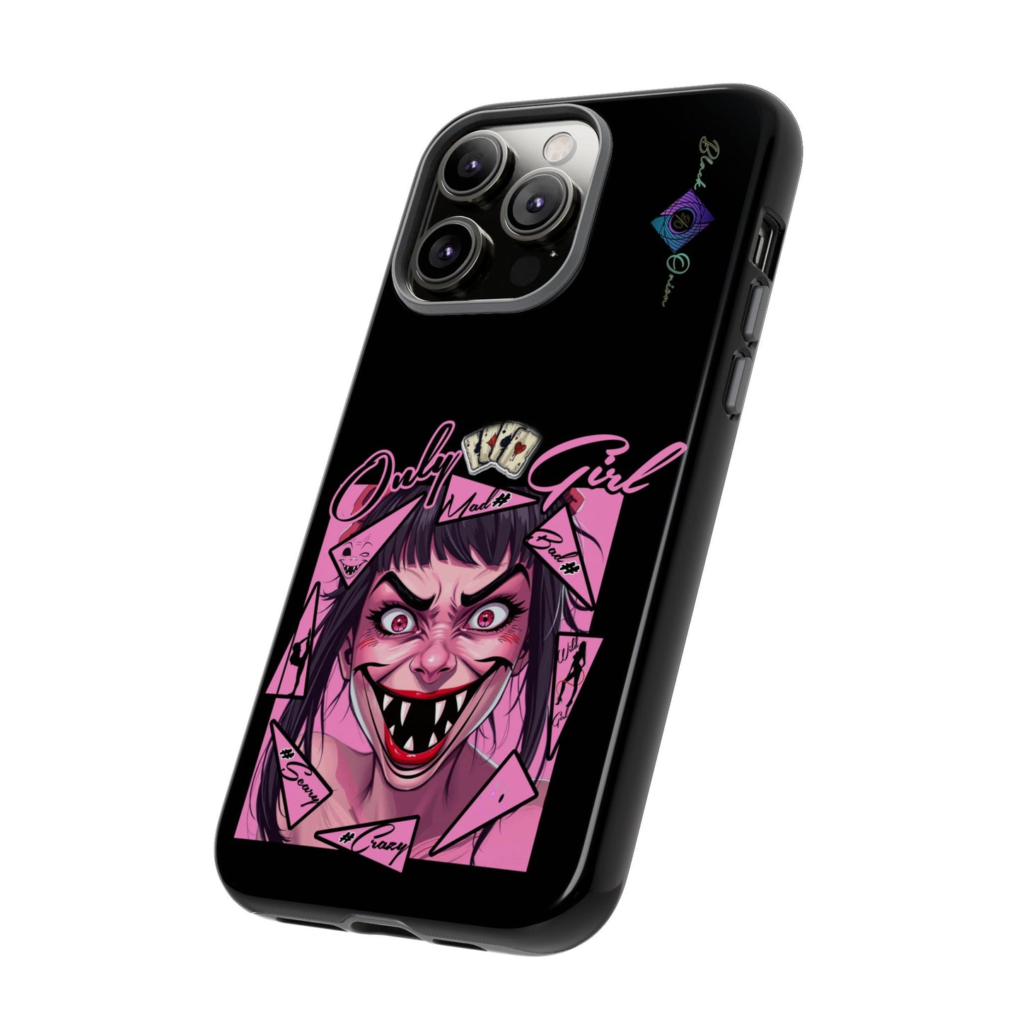 BlackOnion Brand New Phone Case - with Motivational Workout Motif’ Mad Girl💋🌸 ‘🔥🫵