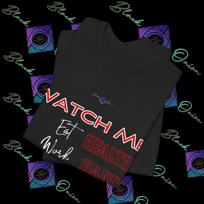BlackOnion "Watch Me" T-Shirt with Workout Motif V3  💪🔥