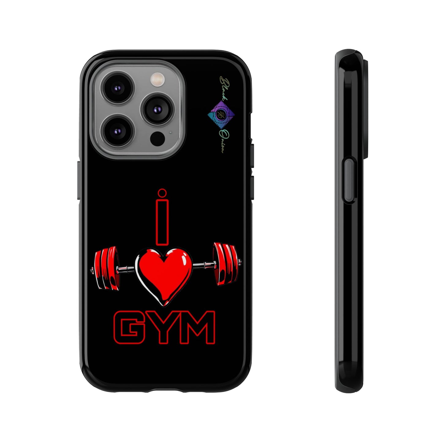 BlackOnion Brand New Phone Case - with Motivational Workout Motif’I Love Gym ‘💪🔥🫵
