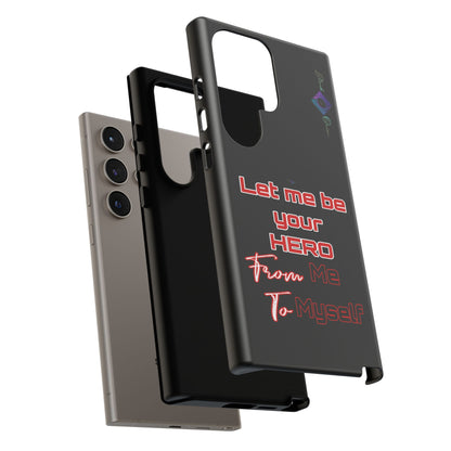 BlackOnion Brand New Phone Case - with Motivational Workout Motif’Let me be your Hero ‘💪🔥🫵