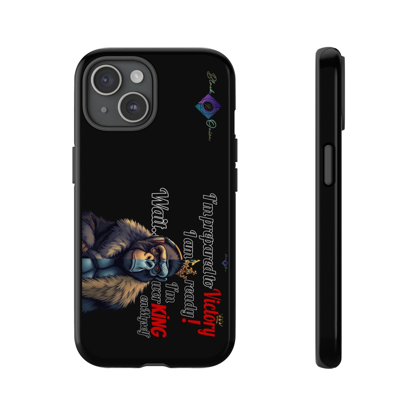 BlackOnion Brand New Phone Case - with Motivational Workout Motif’Victory 👑‘💪🔥🫵