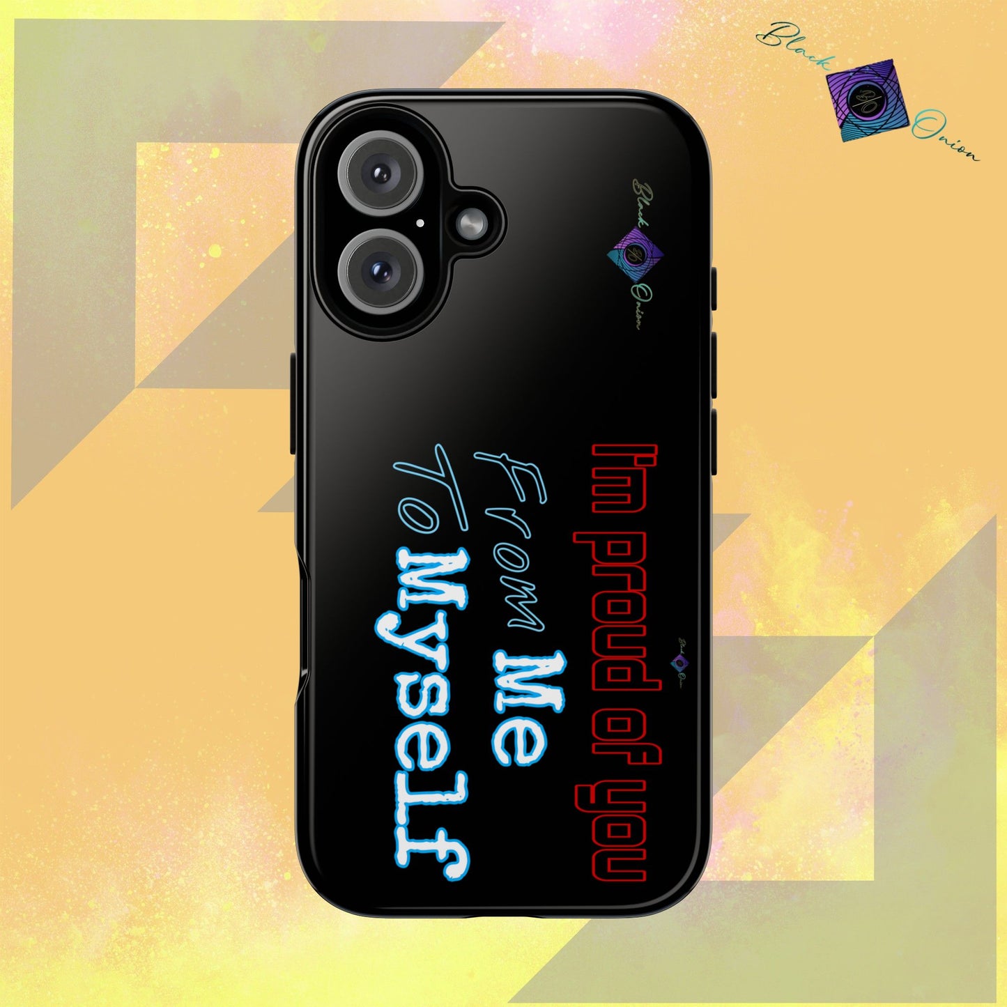 BlackOnion Brand New Phone Case - with Motivational Workout Motif’I’m proud of you ‘💪🔥🫵
