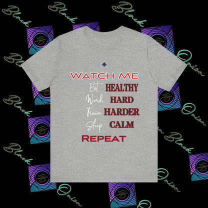 BlackOnion "Watch Me" T-Shirt with Workout Motif 💪🔥