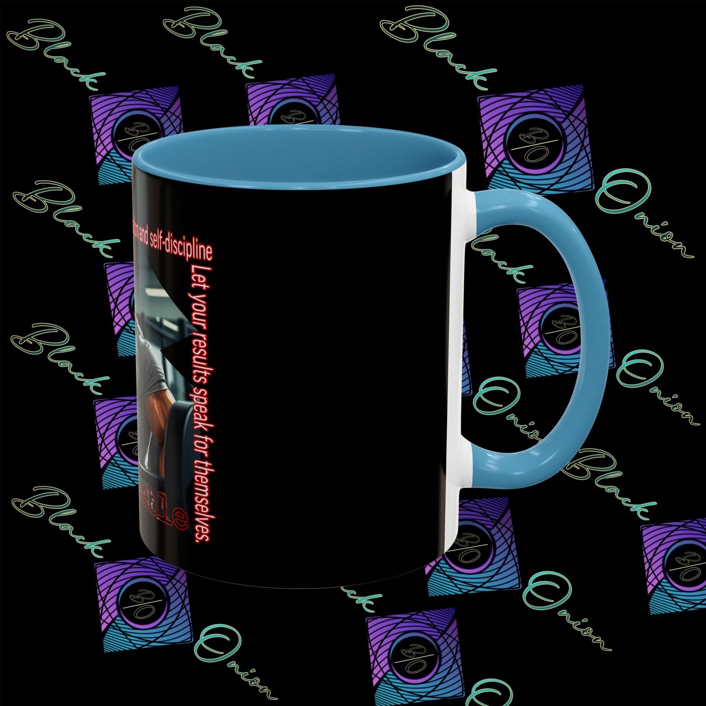 BlackOnion Coffee Mug - 11oz with Workout Motif ‘Unstoppable’🔥💪🫵
