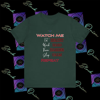 BlackOnion "Watch Me" T-Shirt with Workout Motif V4 💪🔥