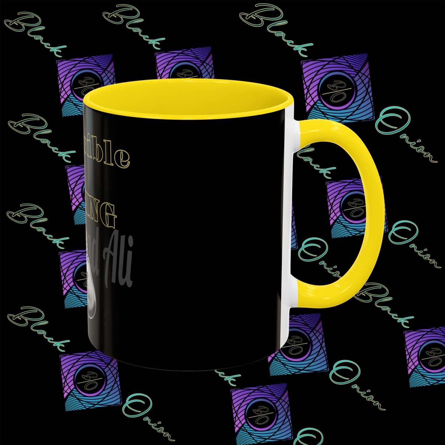 BlackOnion Coffee Mug - 11oz with Workout Motif ‘Impossible is nothing’🔥💪🫵