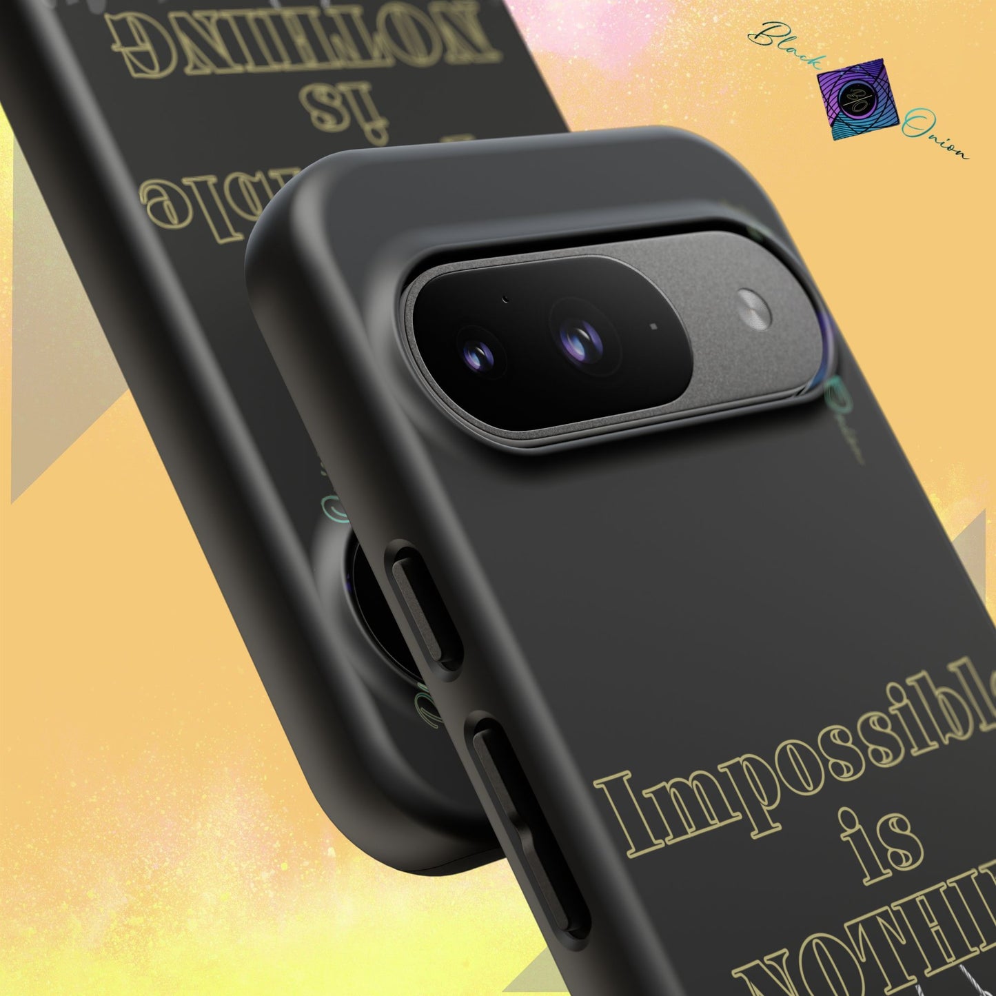 BlackOnion Brand New Phone Case - with Motivational Workout Motif ’Impossible ‘💪🔥🫵
