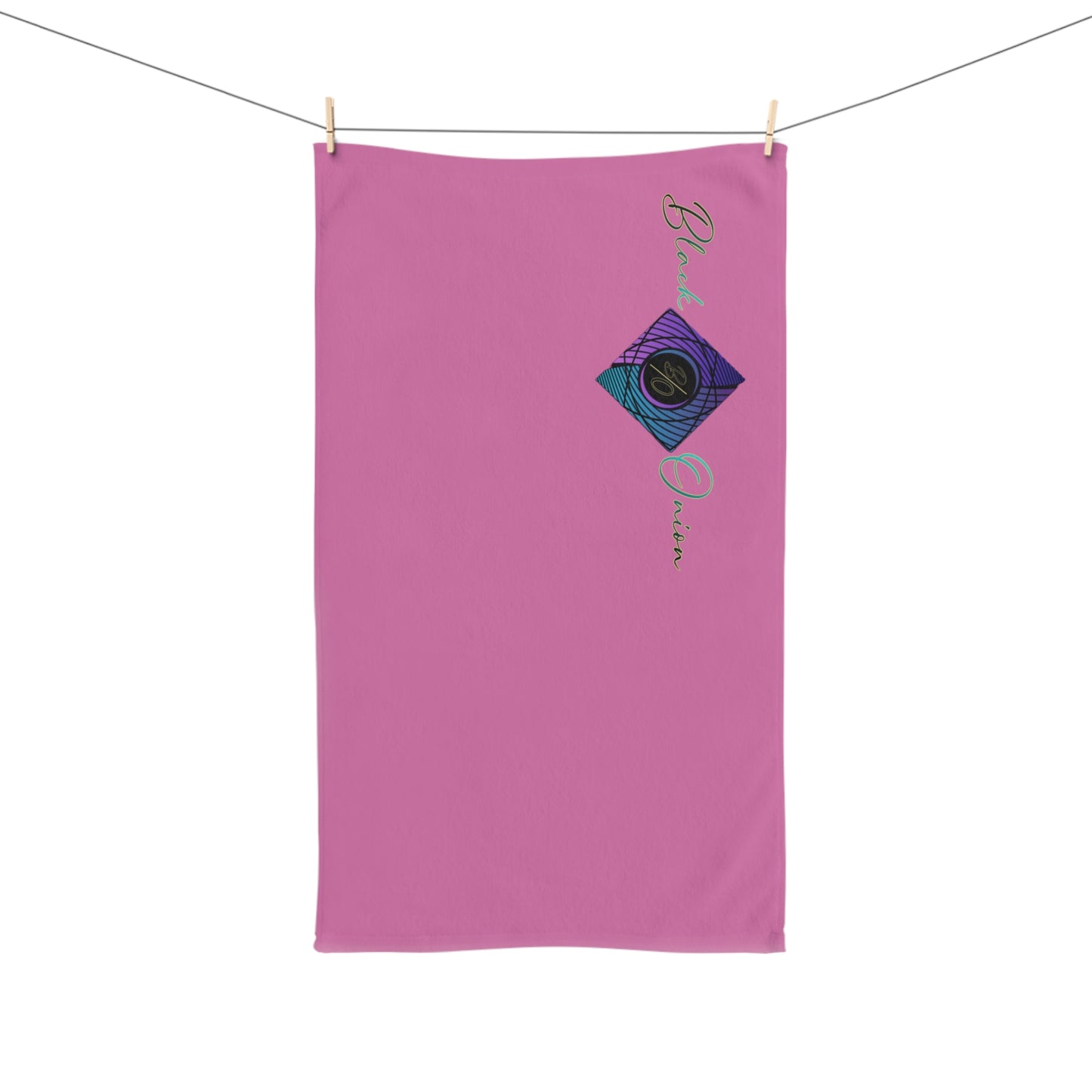 BlackOnion Chic Hand Towel with Stylish BlackOnion Design and Pink colour 🔥💪