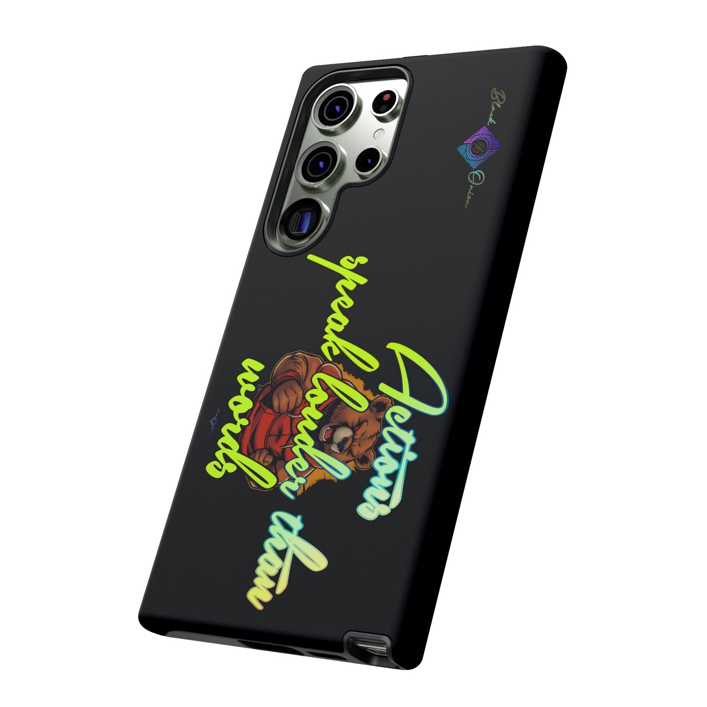 BlackOnion Brand New Phone Case - with Motivational Workout Motif ‘Actions speak lauder ‘💪🔥🫵